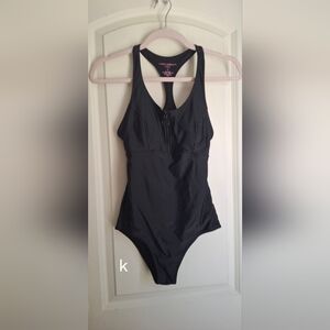 Vanilla Beach sport black swimsuit size small bohemian goth whymsy romantic punk